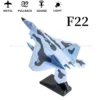 1:50 Pullback & Go Jet Fighter Aircraft Toy, with Light Sound, Scale Diecast F16 F22 F35 B2 J31 Plane Model Kid Boy Baby Gift 6