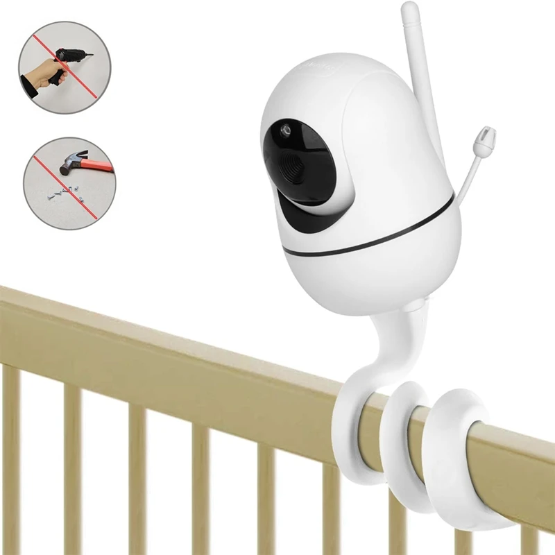 Baby monitor holder Baby Monitor Silicone Bracket Compatible With SM70PTZ/SM650/SM50/SM55 Multifunctional White Silicone Bracket