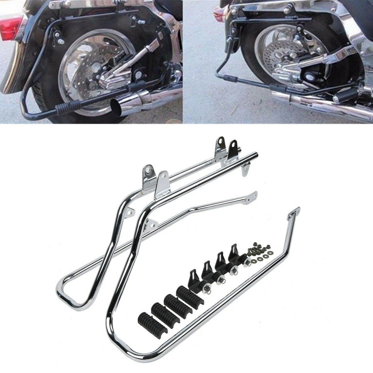 For Harley Davidson Softail Fatboy Hard Saddlebag Conversion Brackets w
