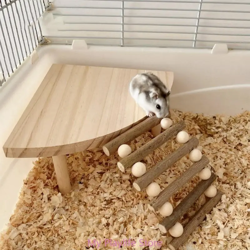 thumbnail image 2 of Hamster Climbing Platform With Ladder Multipurpose Natural 2 of 13