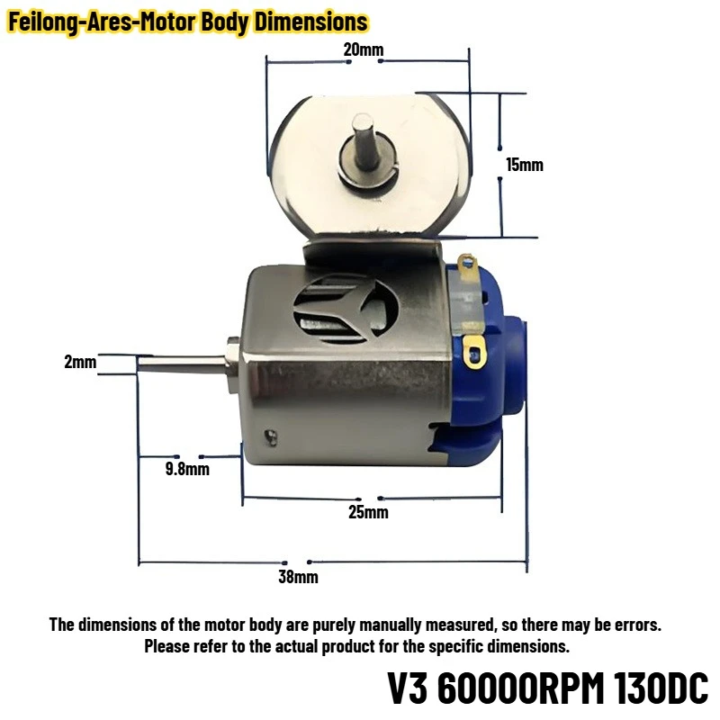 V3 80000/60000/50000 RPM 고속 130 DC 브러시드 모터 단일/이중 헤드 4WD 자동차 경쟁 부품용 15433 15477 15375 95159
