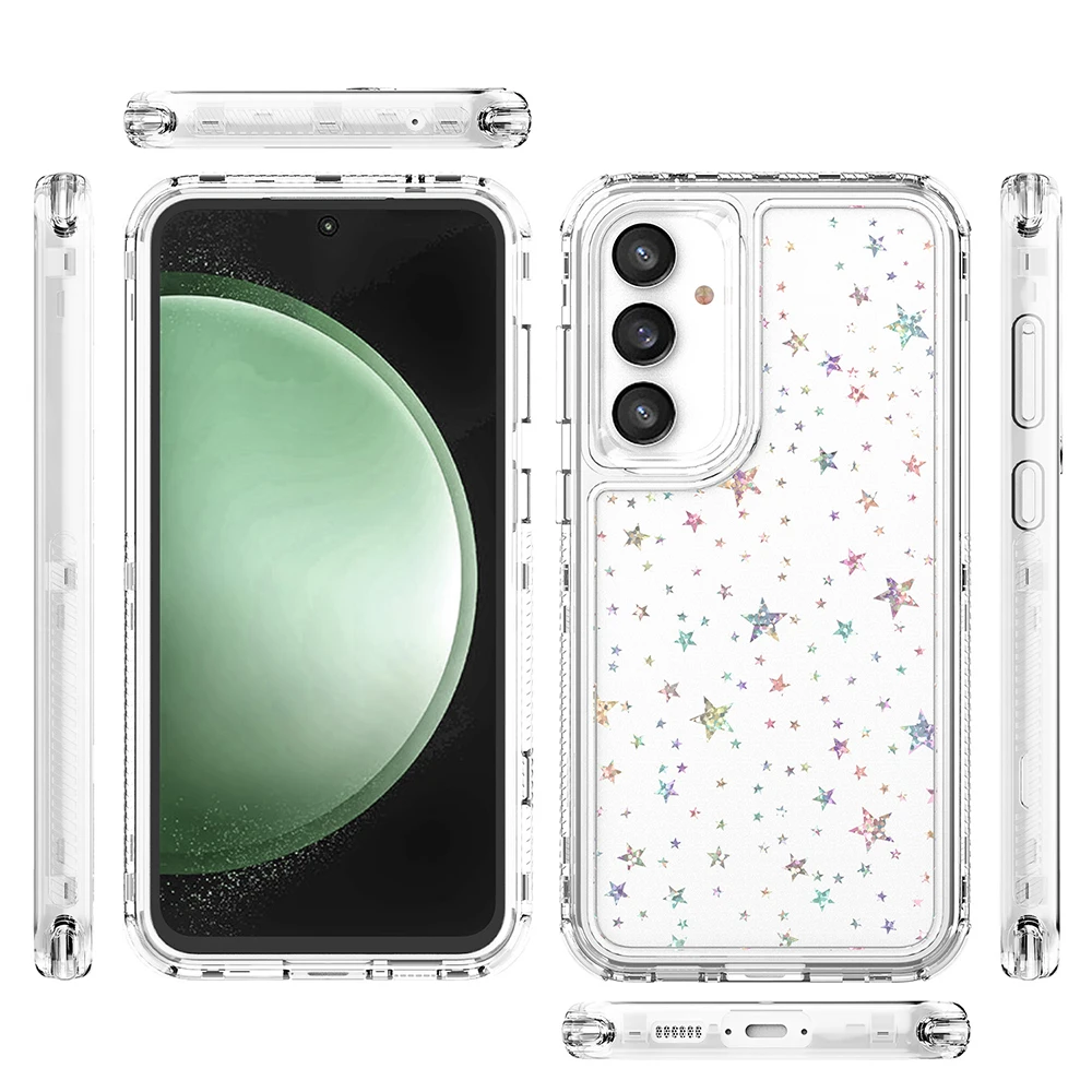 Laser Pattern Phone Case - Stylish Protective Back Cover