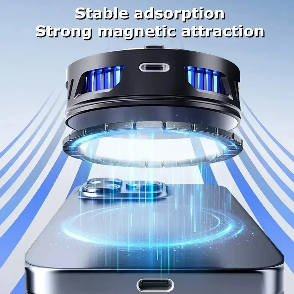 Mobile Radiator Magnetic Display Phones Cooler Back-Clip 2 in 1 Game Cooler Semiconductor Phone Cooling Tool for IOS Android