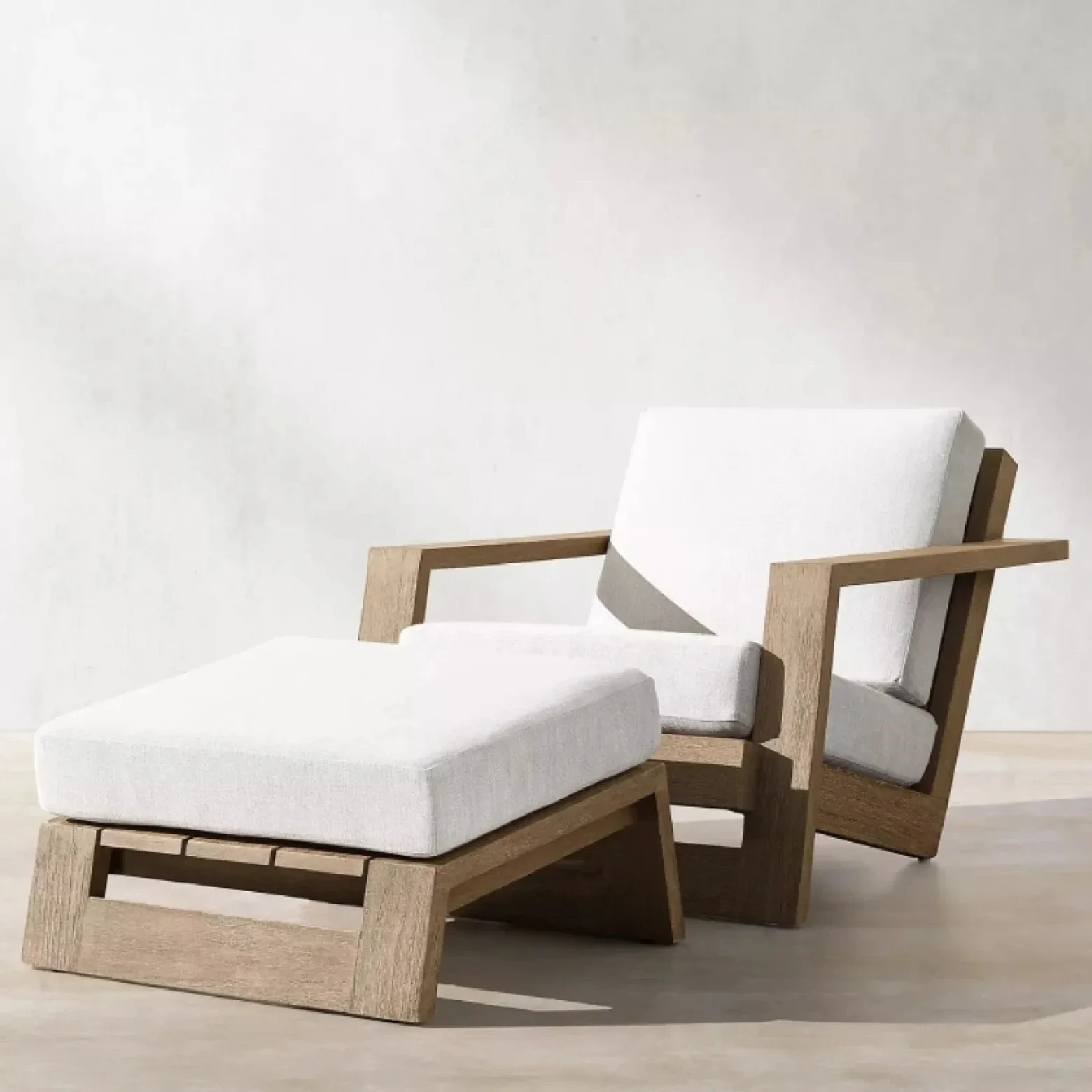 Outdoor Sofa Garden Set Solid Teak Recliner Patio Leisure Balcony Single Chair