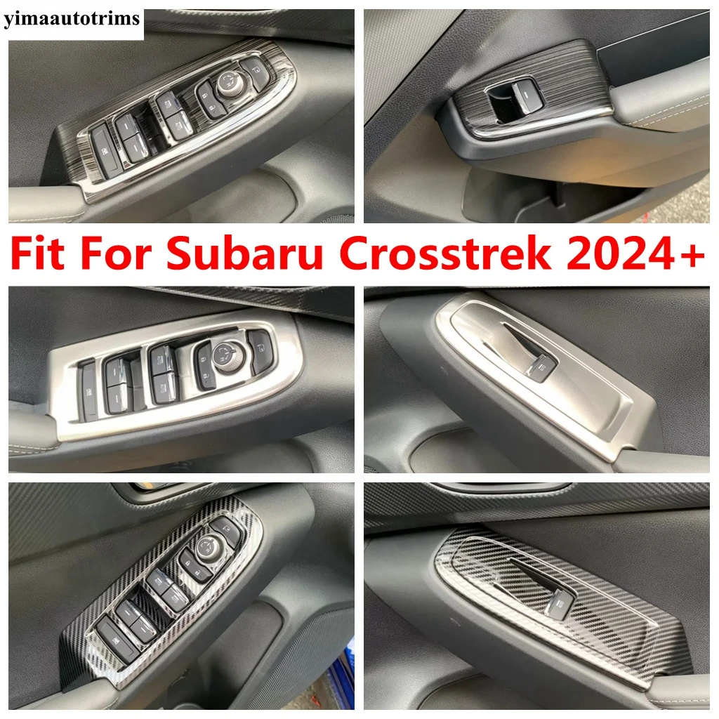 

Car Door Armrest Window Lift Button Switch Frame Panel Decoration Cover Trim Fit For Subaru Crosstrek 2024 Accessories Interior