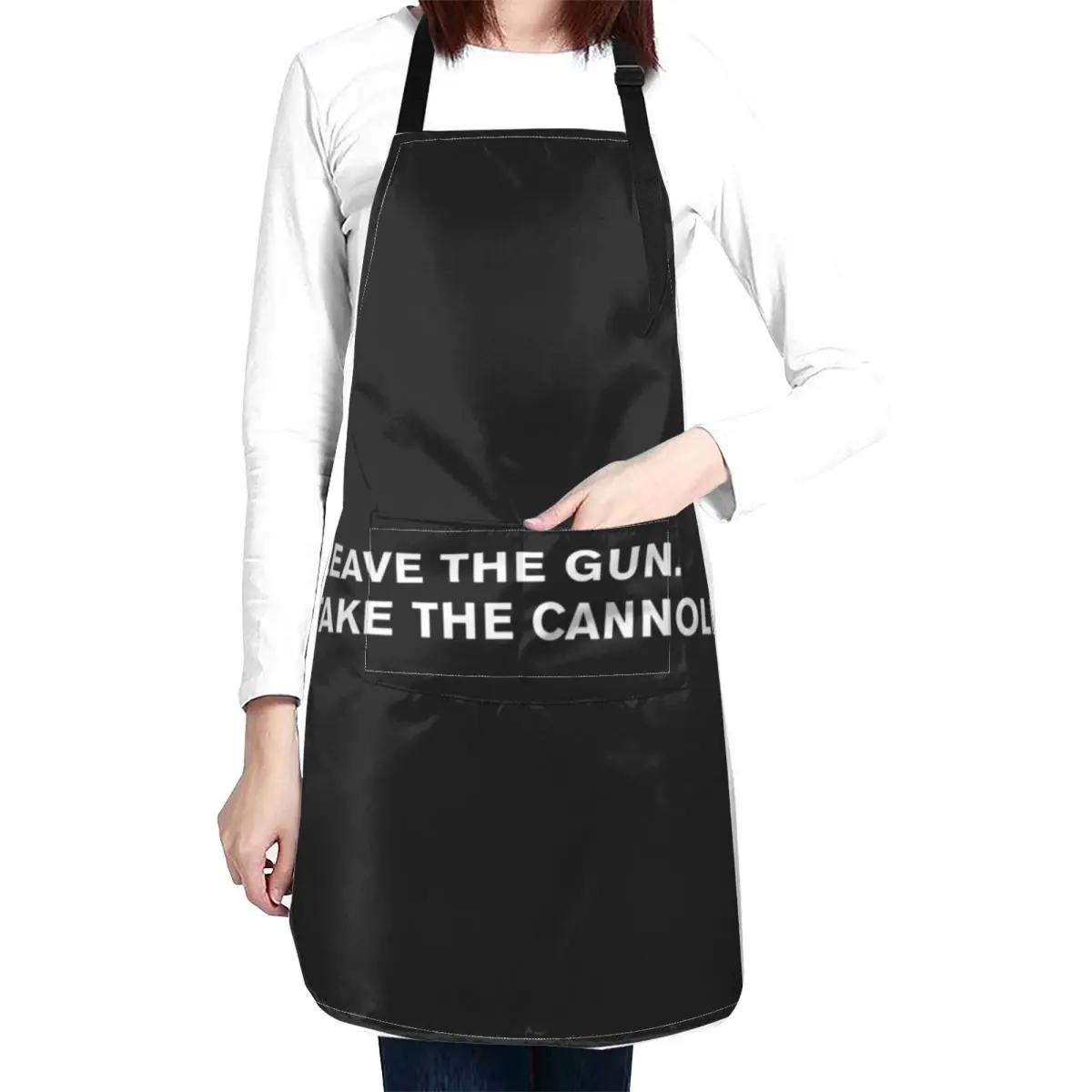 

Leave the gun. Take the cannoli Apron Hairdressing Hairdresser Accessories Chef Uniform Woman