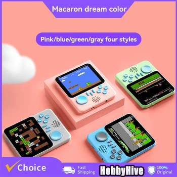 ​ Schema dei colori Macaron Schermo a colori TFT da 3,5 pollici Console portatile retrò nostalgica Supporto a colori HD Precaricato 666 giochi ​ 1