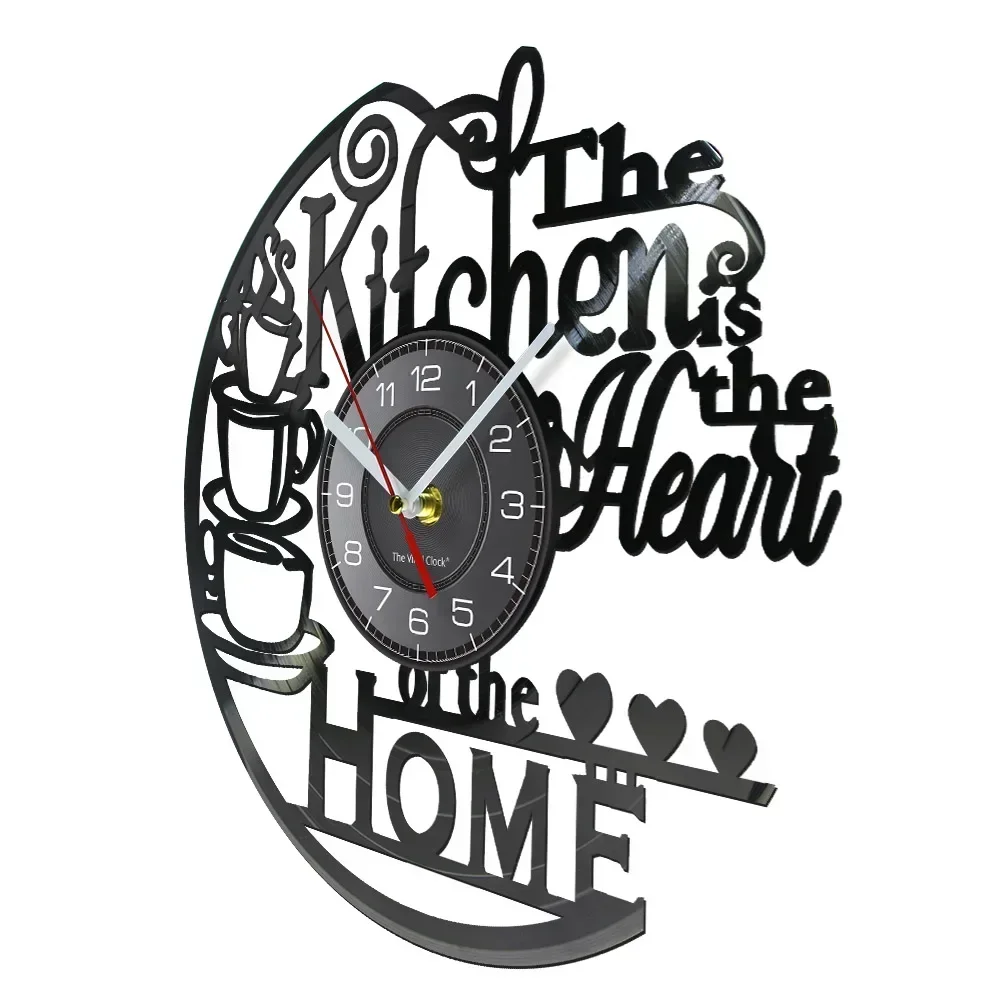 Kitchen Heart Vinyl Wall Clock – Silent Modern Decor 3