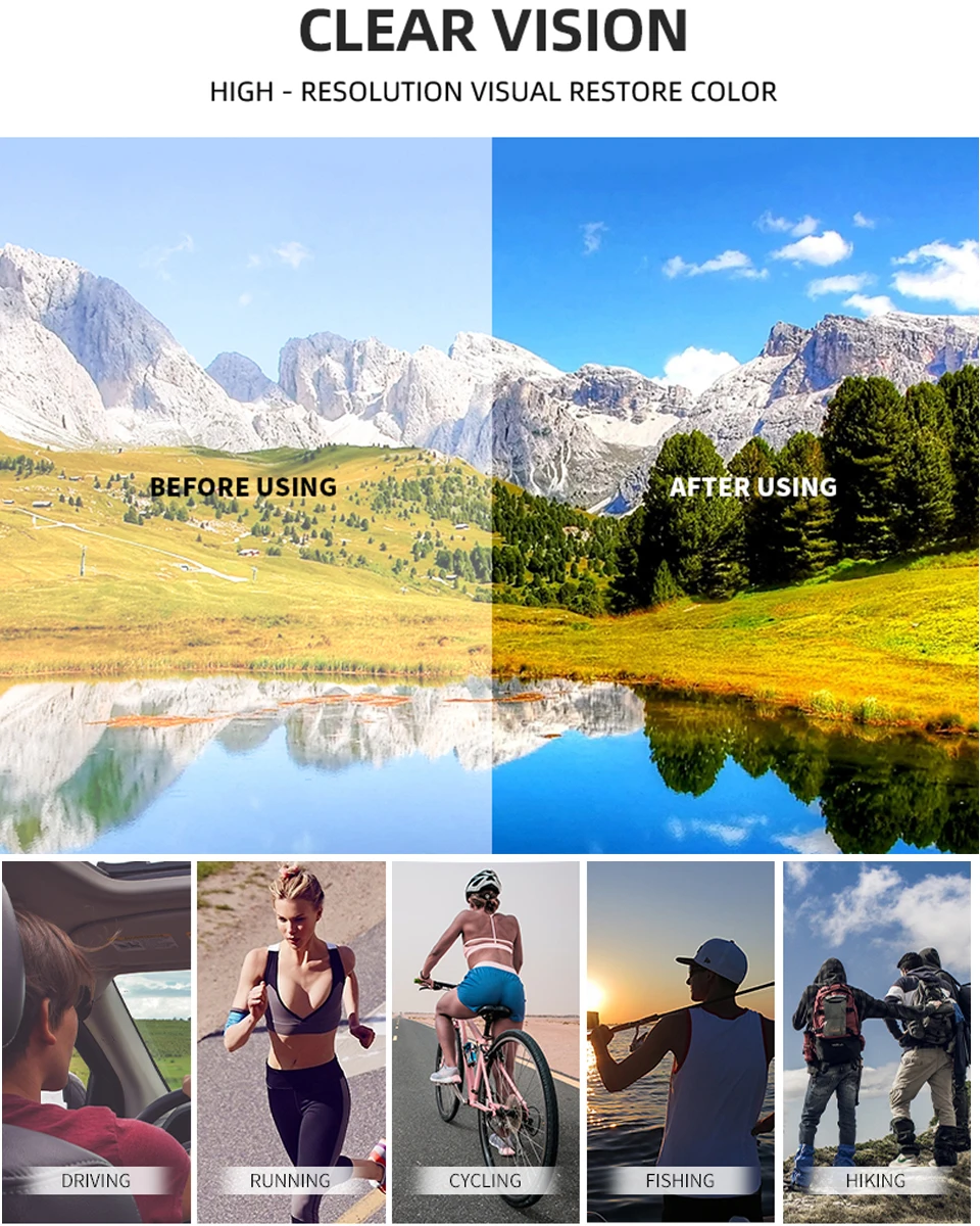 Mikqky Gafas De Sol Deportivas, Gafas De Ciclismo, Gafas Running Hombre Mujer, Sol Ciclismo Gafas, Gafas Deportivas Con Protección Uv400, Para Andar En Motocicleta, Correr, Escalar Montañas Y Pescar