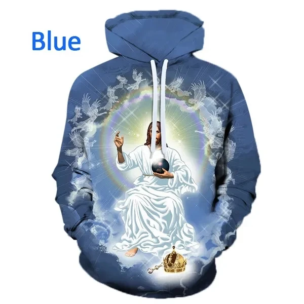 thumbnail image 1 of Sudadera con capucha para hombre con el mensaje "Querido Dios, Jesús, Dios cristiano", con estampado 3D moderno, jerséis para hombre, sudaderas, tops, chándal holgado de talla grande, 1 of 5