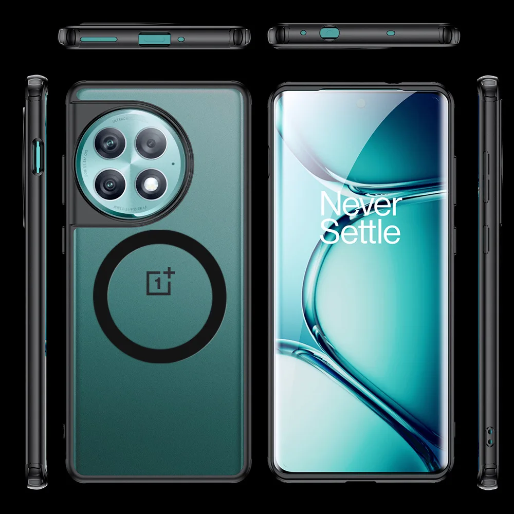 Luxury Magnetic Wireless Charging Case with Anti-Knock Protection and Dull Polish Finish