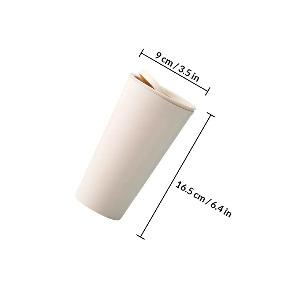 2Pcs 뚜껑이 있는 소형 자동차 쓰레기통 경량 플립 디자인 자동차 인테리어 데스크 조리대용 소형 데스크탑 쓰레기통