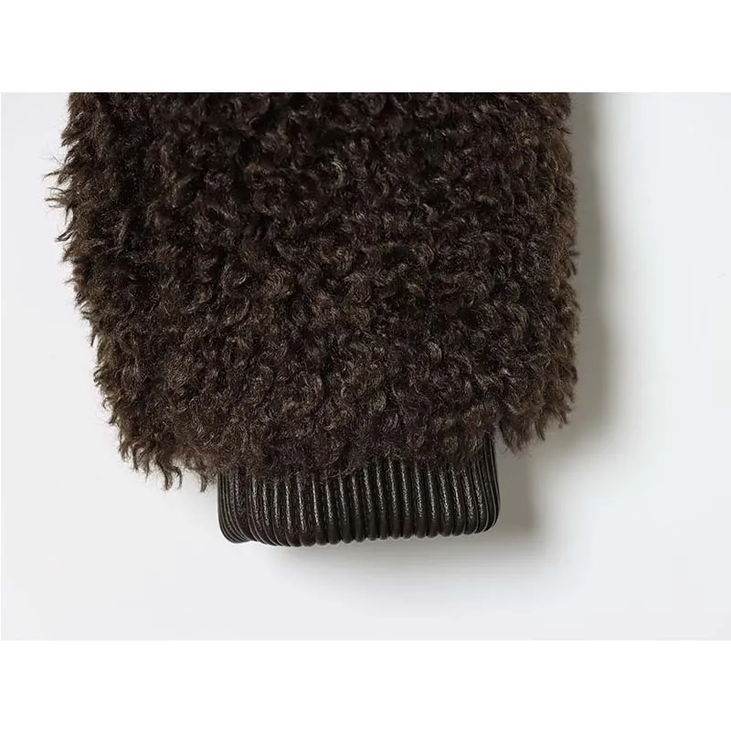 2025 Winter Fleece Short Coats For Women Chic Street Warm Fur Jacket Female Fashion Thicken Long Sleeve Zipper New Outerwear