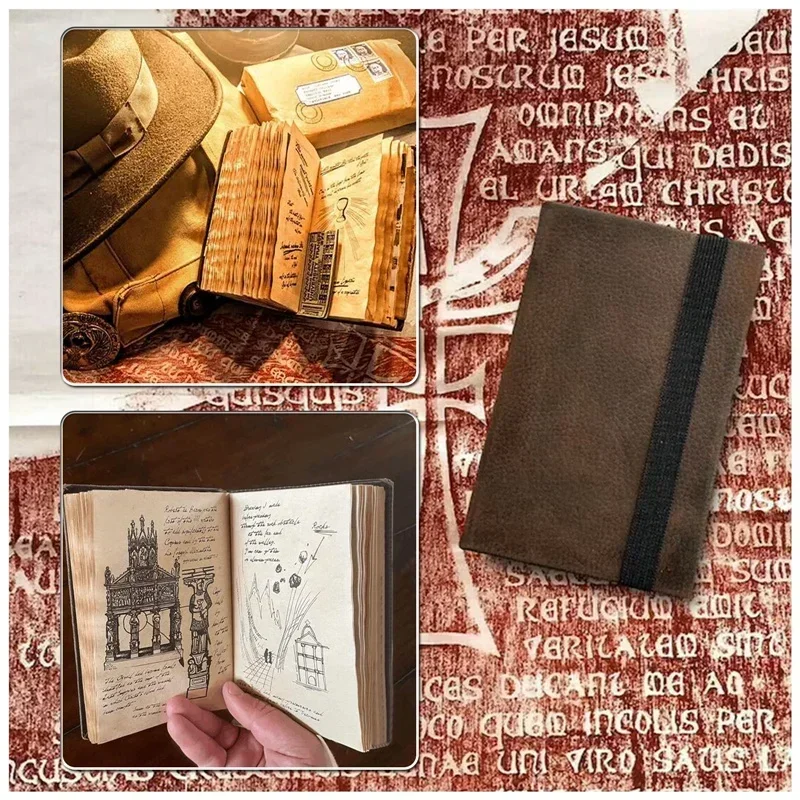 Indiana Jones Graal Diary Classic Movie Prop Replica Fans Gift Retro Spiral Notebook Notepad Vintage Leather Notes Decor Gifts
