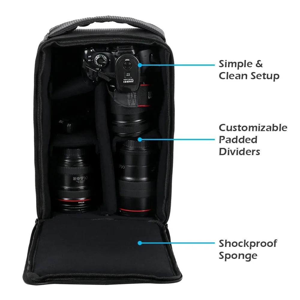 Portable DSLR Camera Shockproof Waterproof Projector Lens Super Thick Photography Drop-proof Liner Bag_voghion.com
