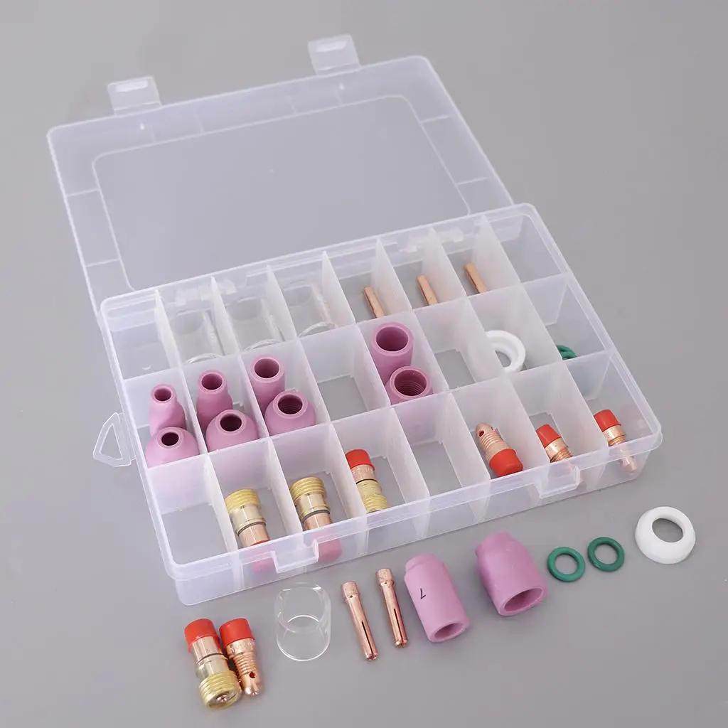 40x Nozzle Cup Collet Consumables Kit WP17 / 18 / 26 Welding 4