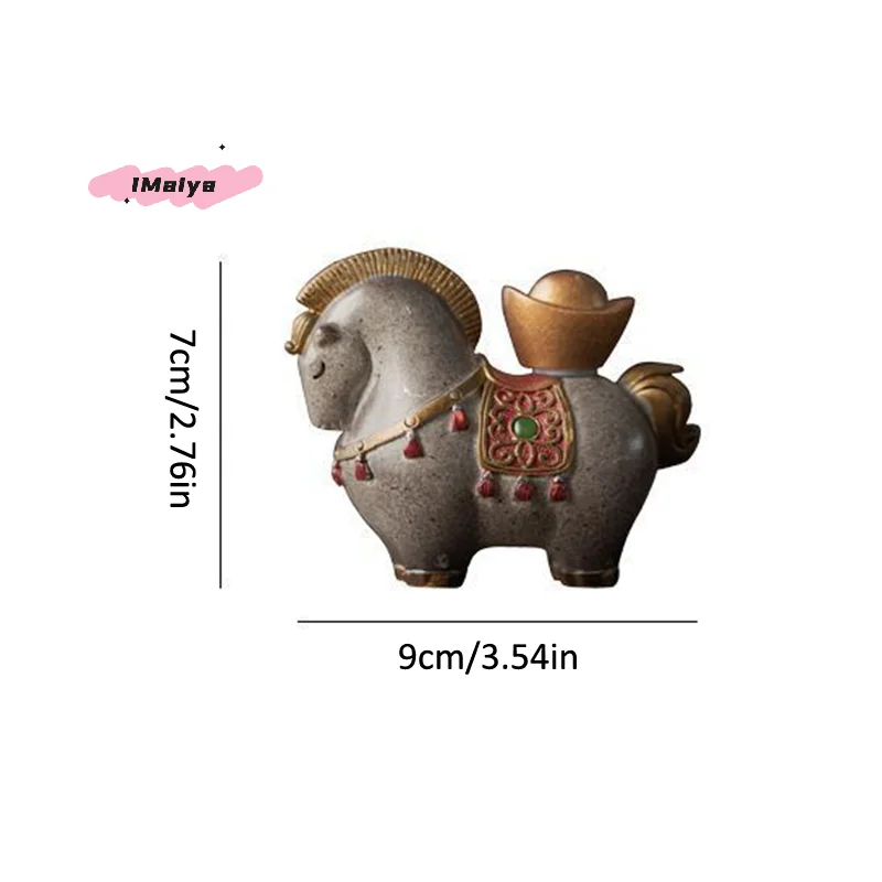 색상 변화 리치 티 펫 장식품 행운의 탕마 즉시 변신하는 커피 테이블 장식 액세서리 부티크 스타일 티 펫