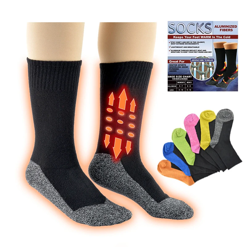 

Winter Self-Heating Socks Thermal Heated Socks Soft Elastic Thicken Anti-Slip Socks For Women Men Outdoor Ski Tube Sock