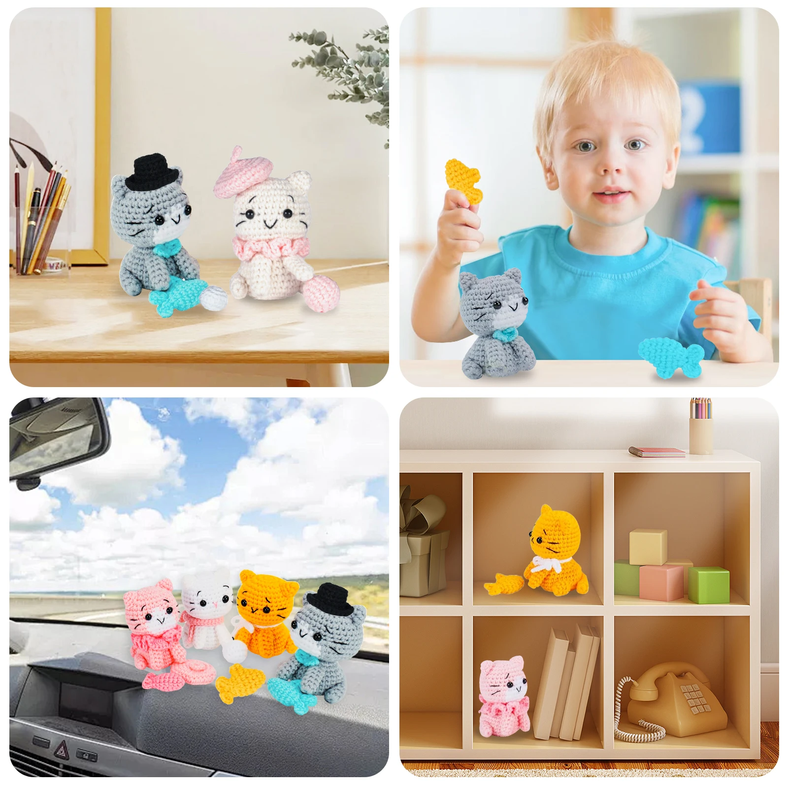 Adorable Cat Crochet Kit for Beginners 12 Sb065d33ae26a47f5bcff28fbd67a3a03X