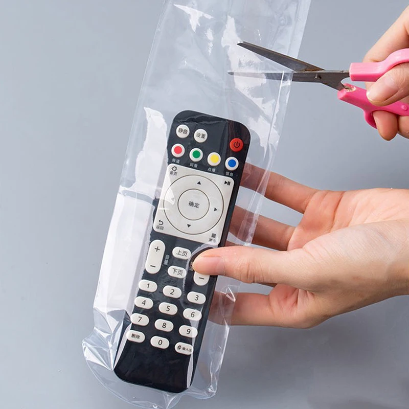 10pcs Transparent Heat Shrink Film Bag For TV Box Video Remote Control Waterproof Dustproof Protective Cover Protector Case shrink film bag