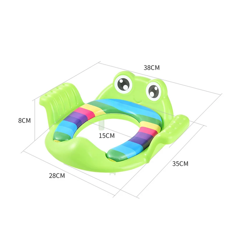 Children's Toilet Seat, Toddler Auxiliary Toilet Training, Cushioned Toilet, Hand-held Thickened And Comfortable Baby Toilet Sea 5
