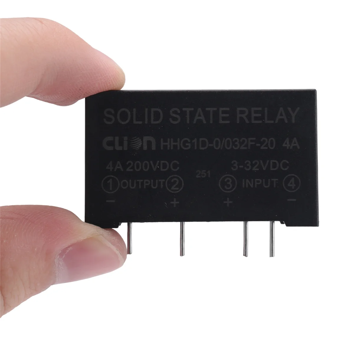 NNR-입력 3-32V DC 출력 4A 200V DC 4 핀 PCB 솔리드 스테이트 릴레이 HHG1D-0/032F-20