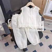 Ensemble deux pièces haut et pantalon pour fille, vêtements d'été, nouvelle collection 6