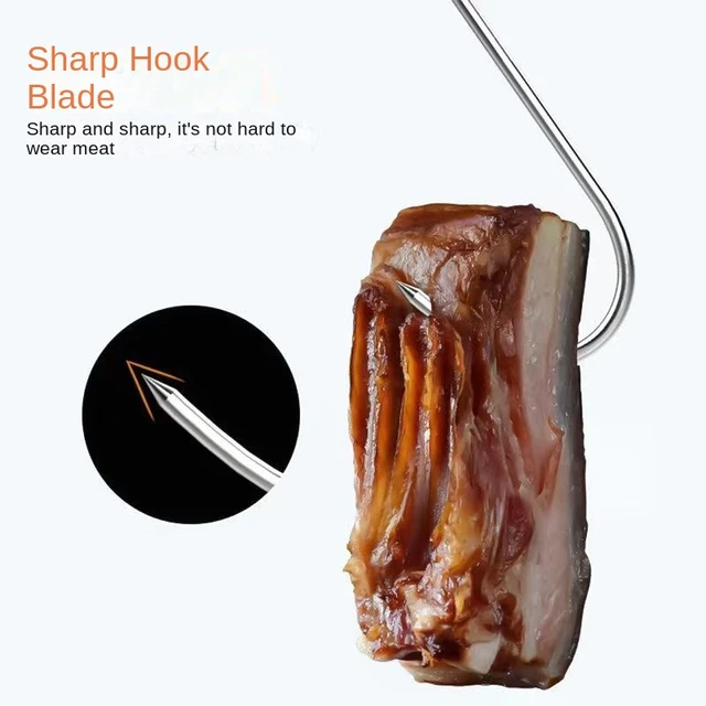 Thick S Type Sun Cured Meat Hook Solid Large Stainless Steel Pork