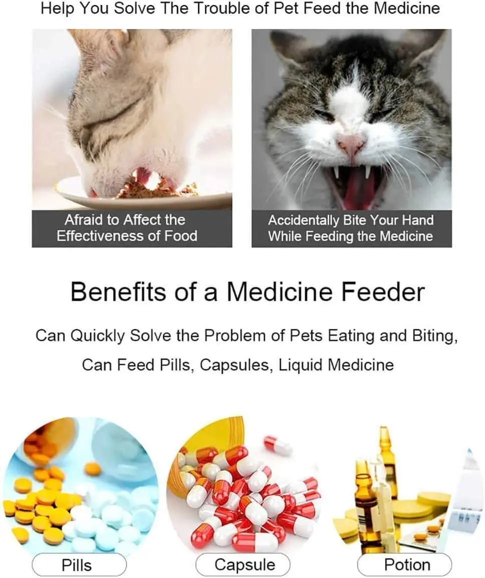 Pet Syringe Integrated pet medicine dispenser cat and dog syringe cat pill syringe dropper deworming feeder