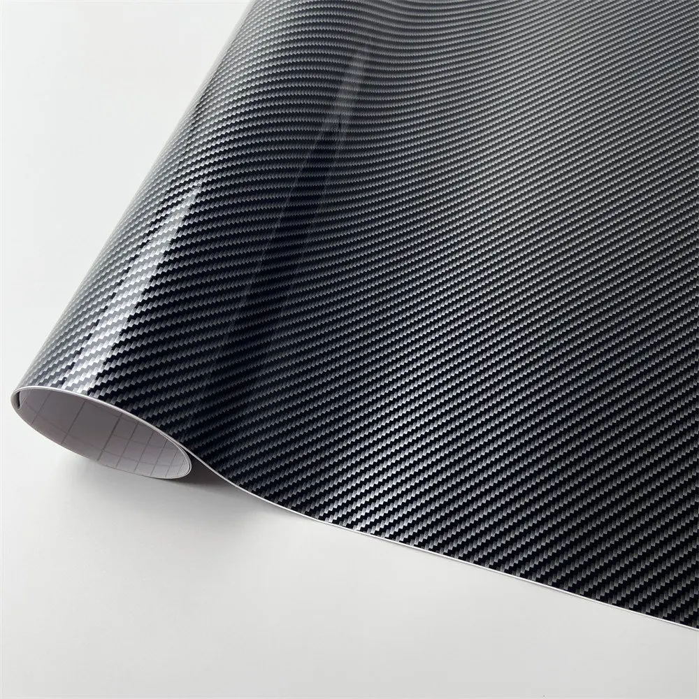 Black Carbon Fiber Vinyl Wrap Image 1