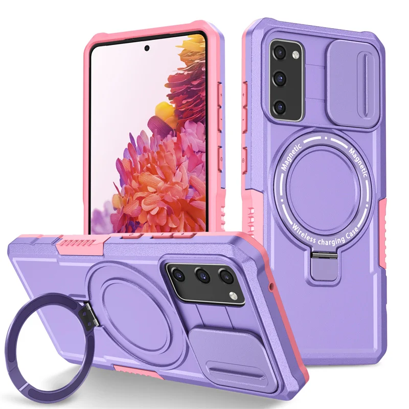 Shockproof Armor Case with Magsafe Wireless Charging and Magnetic Ring Holder