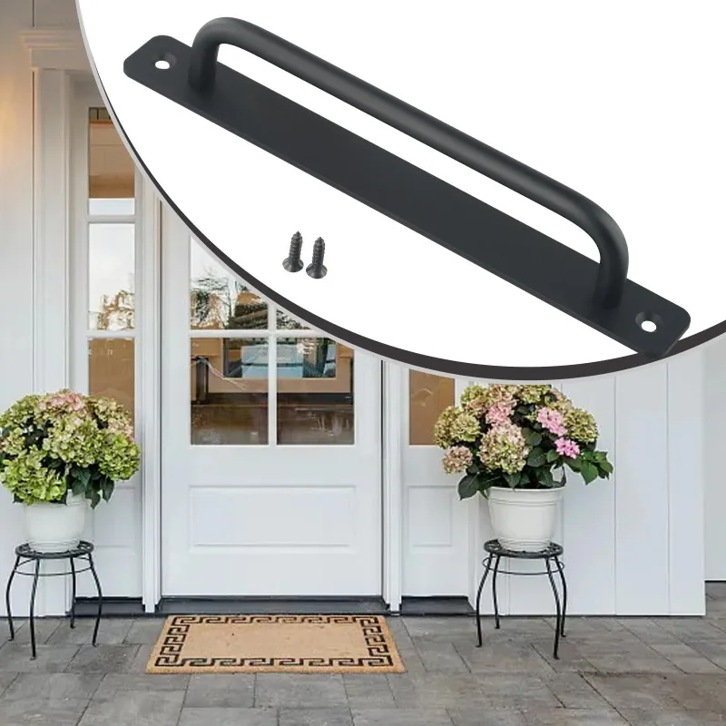 Modern Style Pull Push Door Handle, Comfortable Touch, Long lasting Support, for Barn Doors, Wood/Aluminum Doors