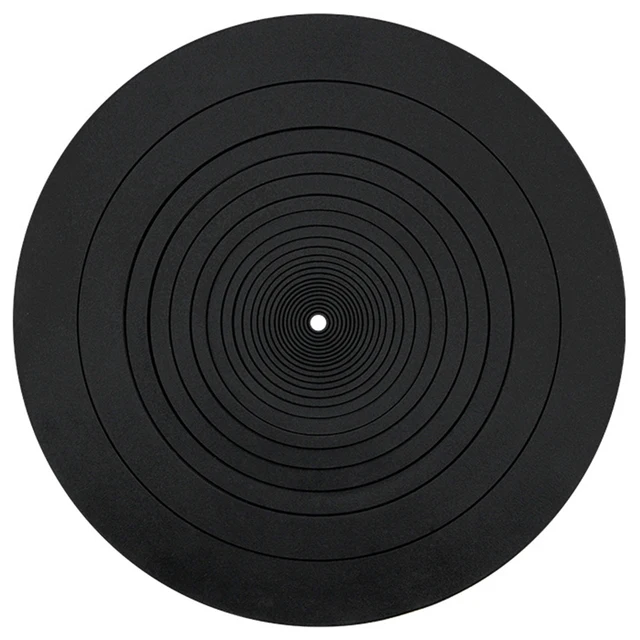 NovaSpark Record Mat Turntable Platter Mat Rubber Silicone Anti Static Vinyl Slipmat For Lp Record Players 3mm Thickness Black