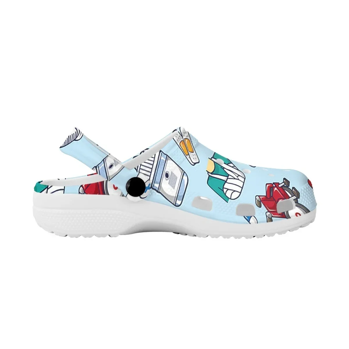 Summer Ladies Medical Car Printed Clogs Non-slip Casual Nursing Home Slippers Casual Lightweight Beach Flats Shoes Chaussure