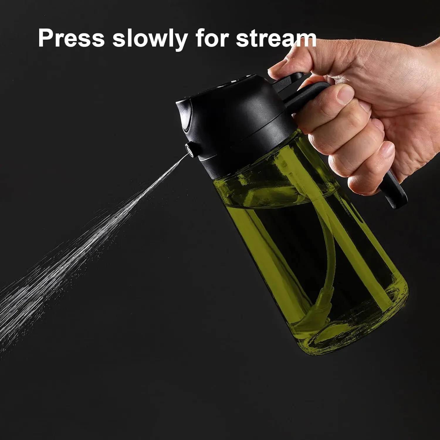 Dark Glass 2-in-1 Olive Oil Sprayer & Dispenser