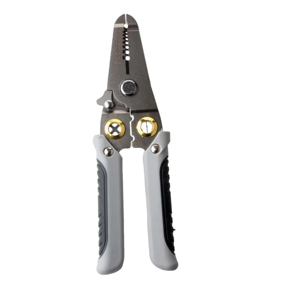 

Stainless Steel Wire Stripping Pliers,Winding And Pressing,Manual Splitting Peeling Multifunctional Electrician,Cutting