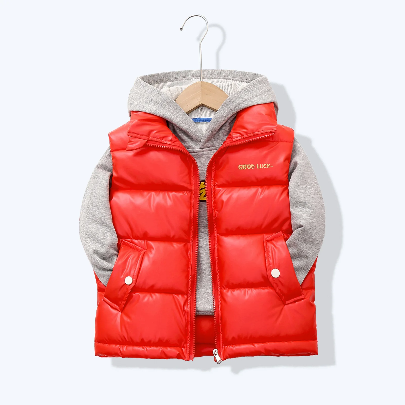 Autumn Winter Children Vest Baby Boys Girls Thicken Zipper Outerwear Kids Keep Warm Solid Color Waistcoats children vest