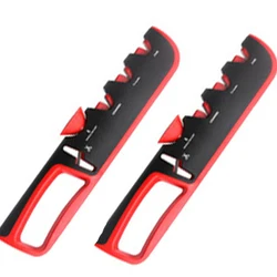 5 - in - 1 Professional Kitchen Knife and Scissors Sharpener with Adjustable Angles - SHIPIN24H (2pcs red)
