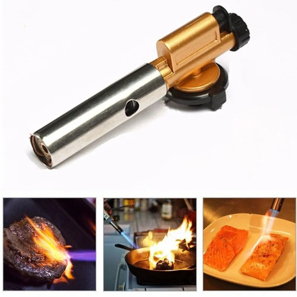 

Metal Electronic Ignition Copper Flame Butan Gas Burner Gun Maker Torch for Outdoor Camping Hiking Picnic BBQ Welding Equipment