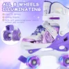 Roller Skates for Girls Boys for Kids 4 Size for Children of Different Ages Adjustable Light Up LED Luminous Wheels 2