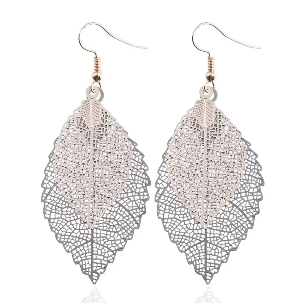 FSUNION Luxury Boho Leaves Drop Earrings for Women, 2025 Latest Fashion Statement Jewelry - Image 3