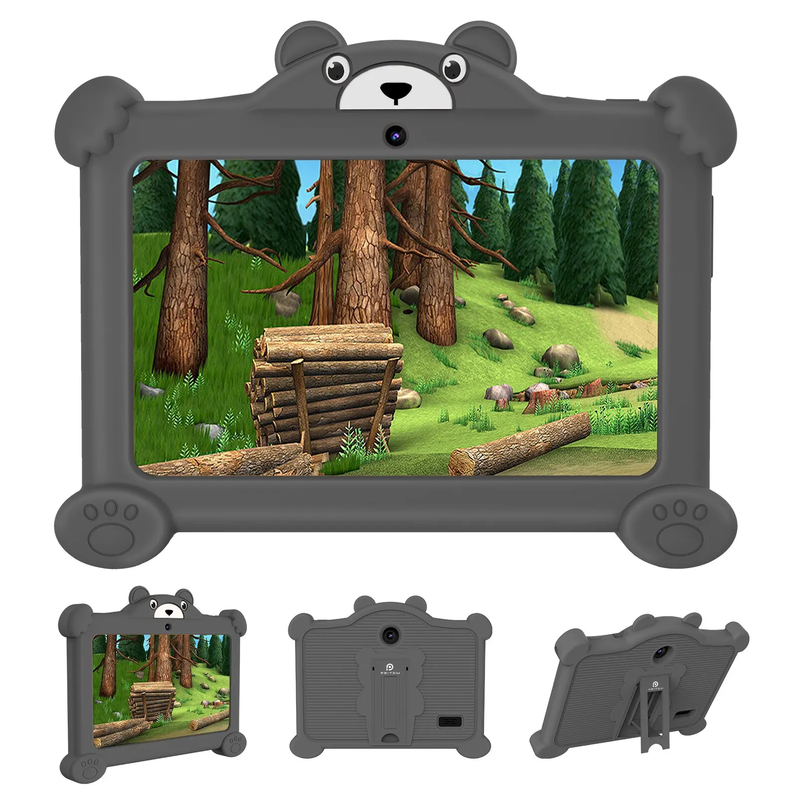PRITOM 7 Inch Toddler Tablet for Kids Android 11 2GB RAM 32 GB ROM Children Software Installed Compatible Gaming Controller 2