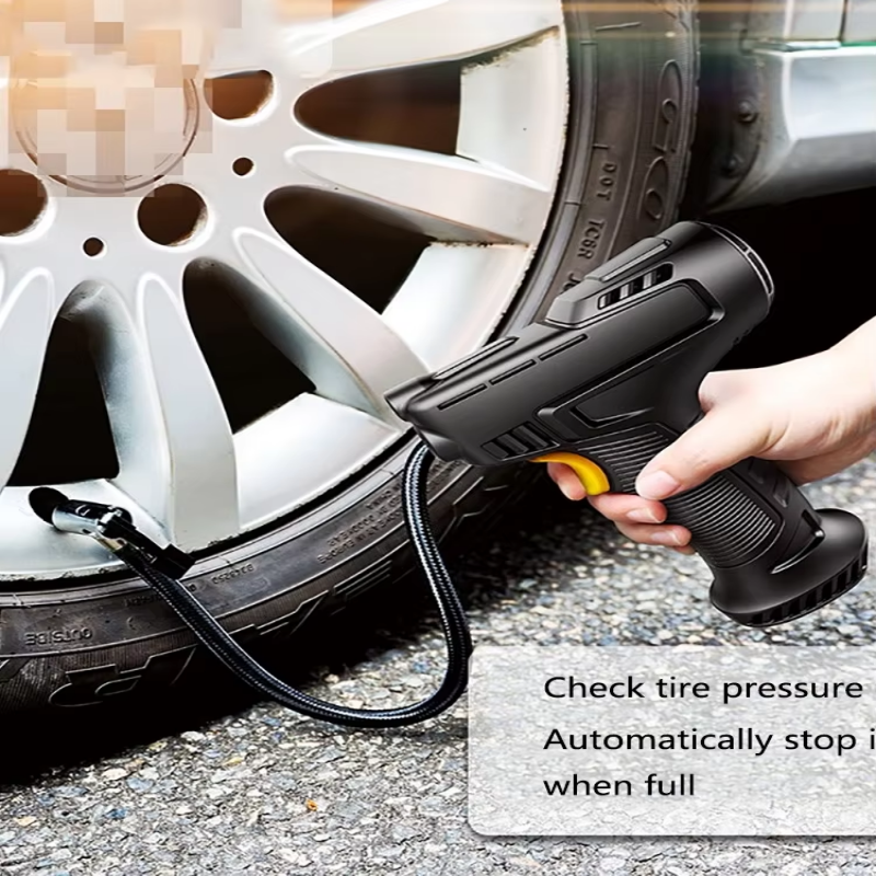 Compresor de aire para coche, bomba inflable recargable inalÃ¡mbrica/con cable de 120W, inflador Digital de neumÃ¡ticos para bicic