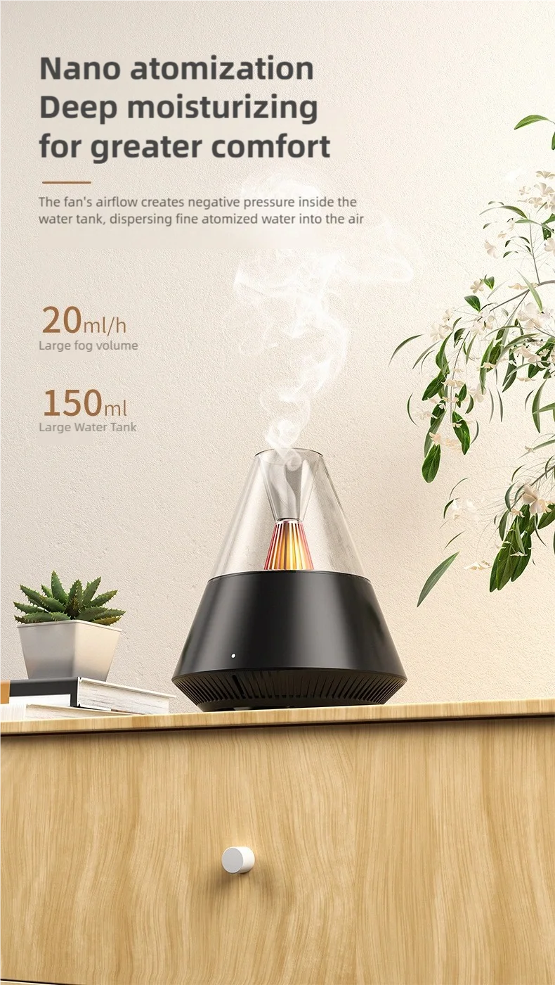 Description Picture 4 of itemAir humidifier with night light and remote control. USB-powered small spray humidifier for home and office air purification