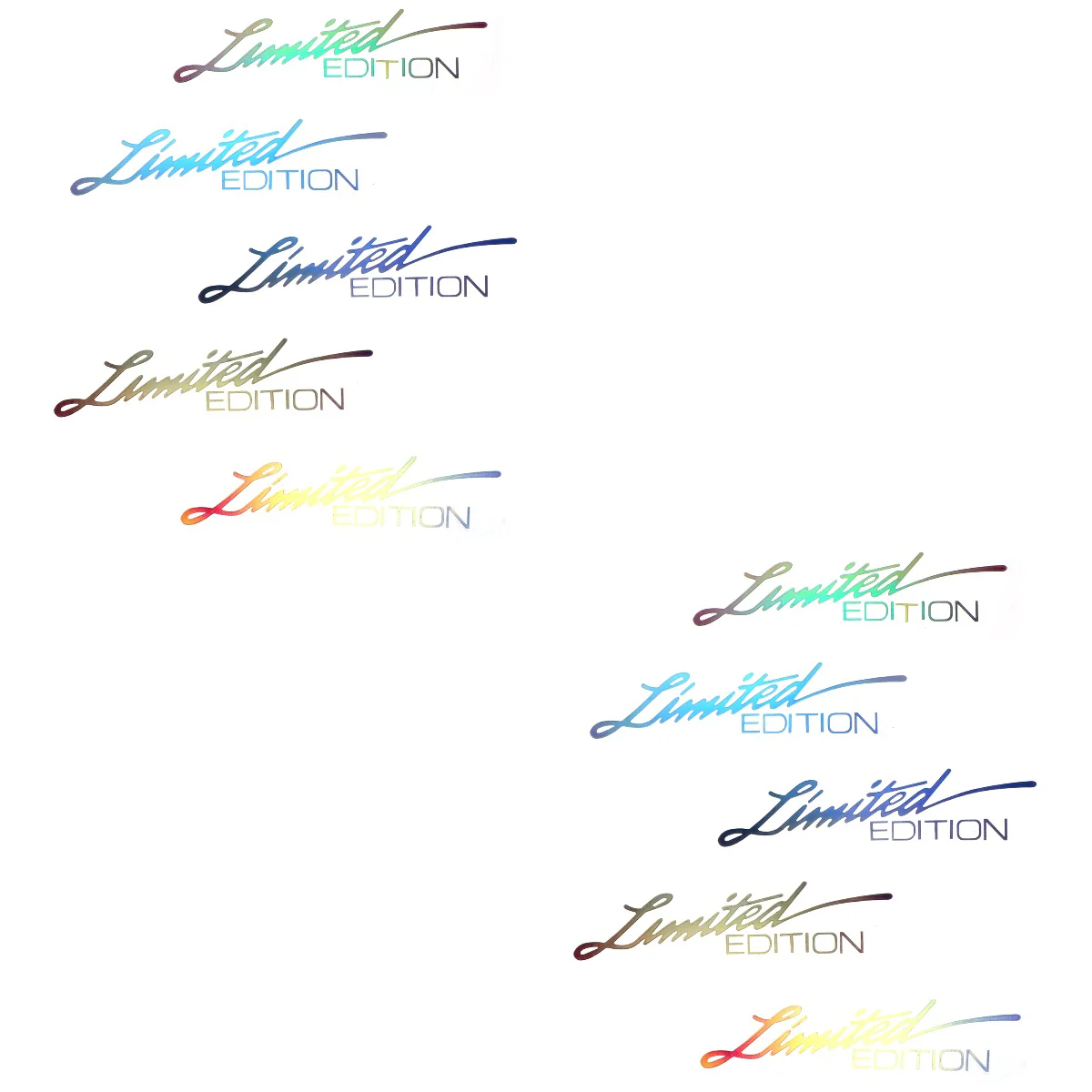 

10 Pcs Car Stickers Reflective Unique Decal Auto Window Creative PET Colorful
