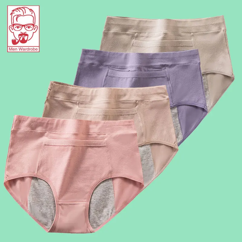 

High Waist Large Size Underwear Cotton Underwear For Ladies Leakproof Aunt Safety Pants Ladies Menstrual Underwear Lady's Briefs