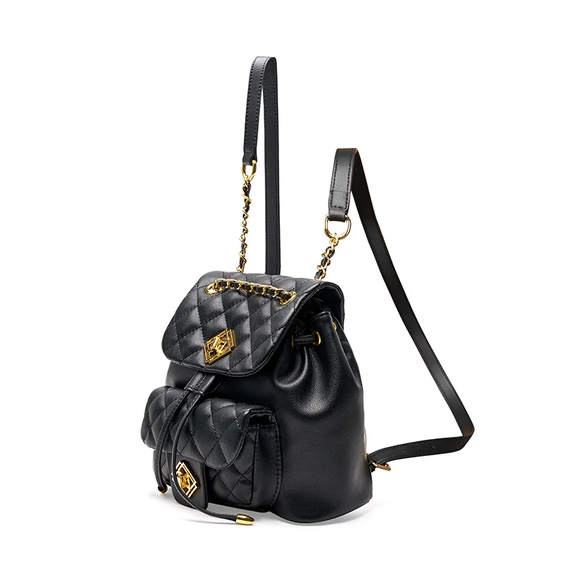 High-Grade Texture Small Female Design Backpack New Real Leather Shoulder Bag For Women Luxury Backpack 4