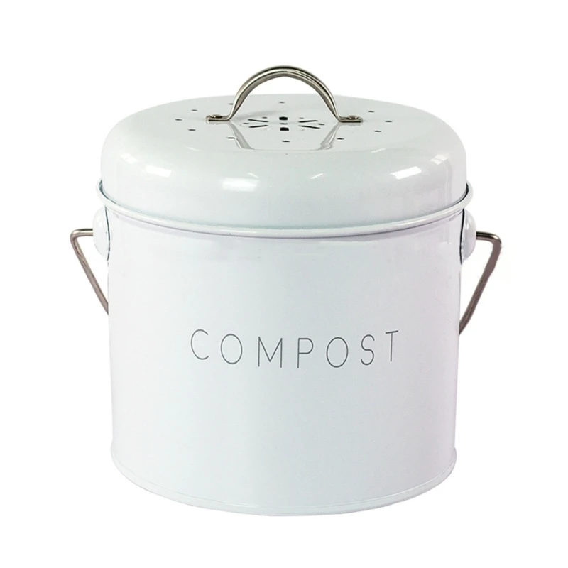 White Ceramic Countertop Composter