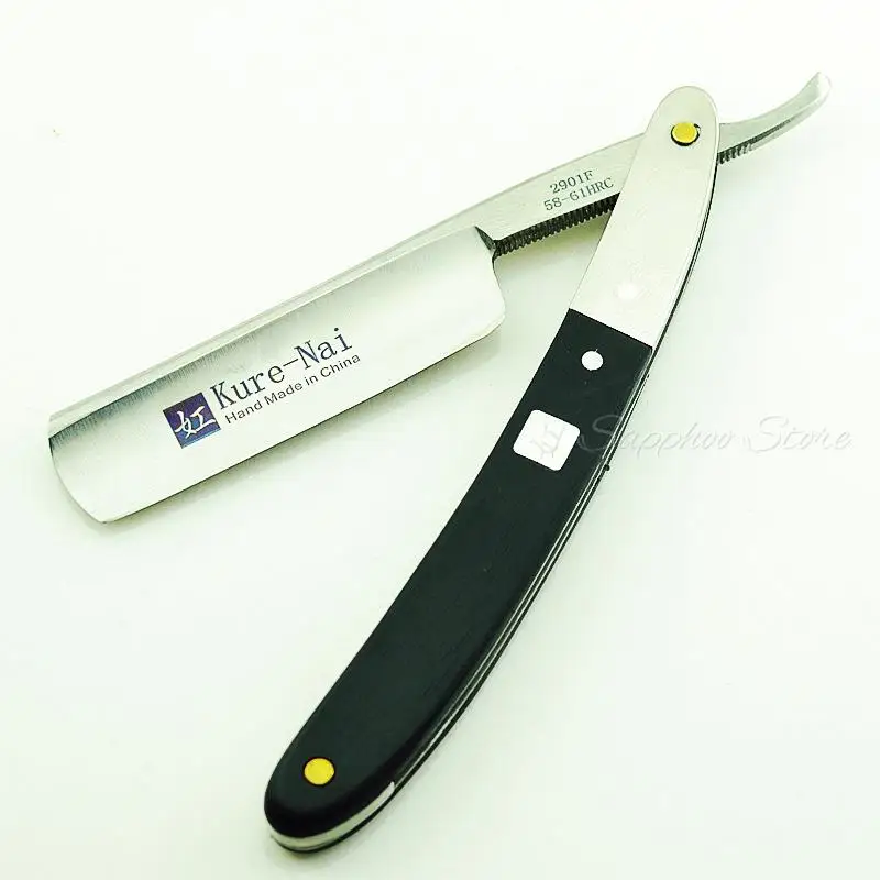 4pcs/set High Quality S45C High Carbon Steel Straight Edge Razor sharp already Manual Shaving Knife Sandalwood Handle For Man 2