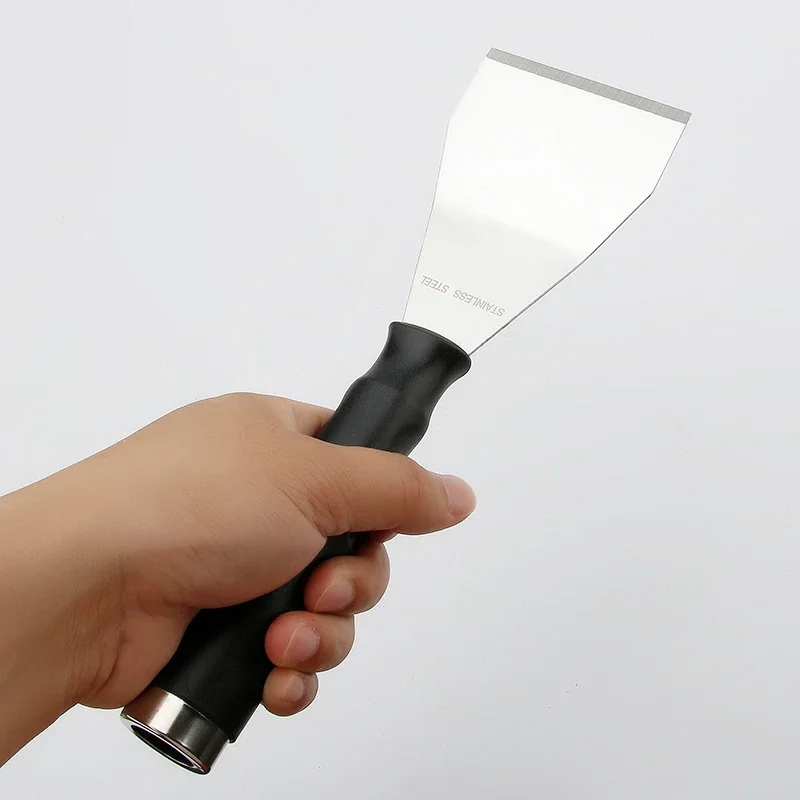 Putty Knife Scraper Stainless Steel Bend Curved Edge Bending Blade Shovel Bending 250mm Length 1Pcs